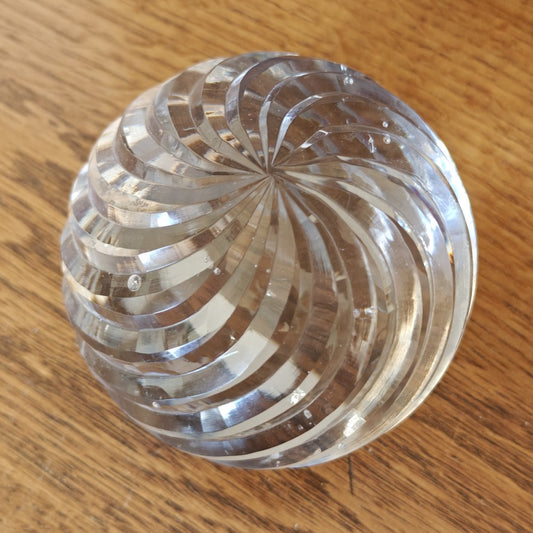 Faceted crystal ball paperweight|10931