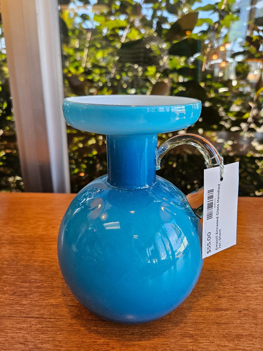 Empoli Encased Glass Handled Jar, Short|10172