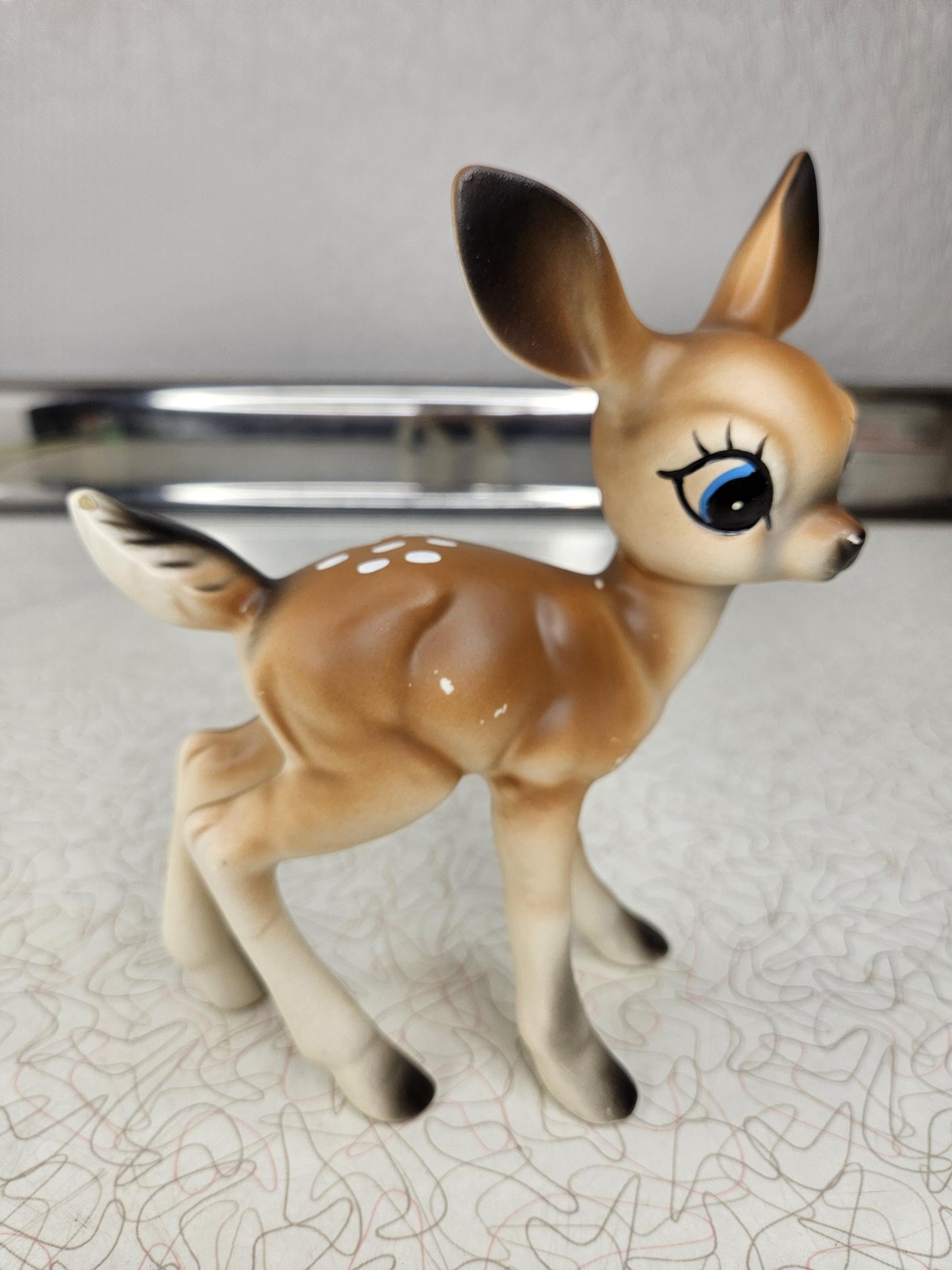 Anthropomorphic Ceramic Deer, Vintage, Kitschy, 1960s *repaired*