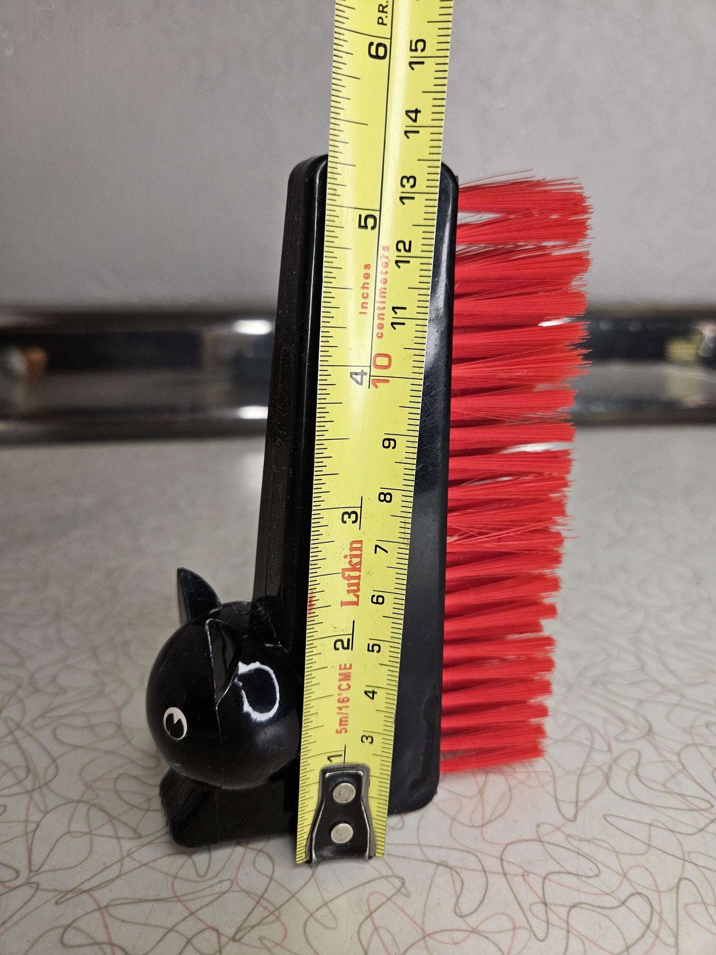 1960s MCM Black Figural Cat Clothing Lint Brush