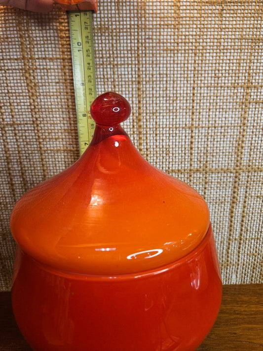 Empoli Orange Circus Tent Apothecary Jar|12678