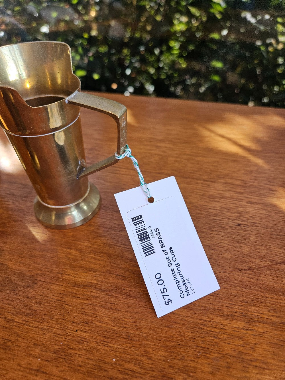 Complete Set of BRASS Measuring Cups|10304