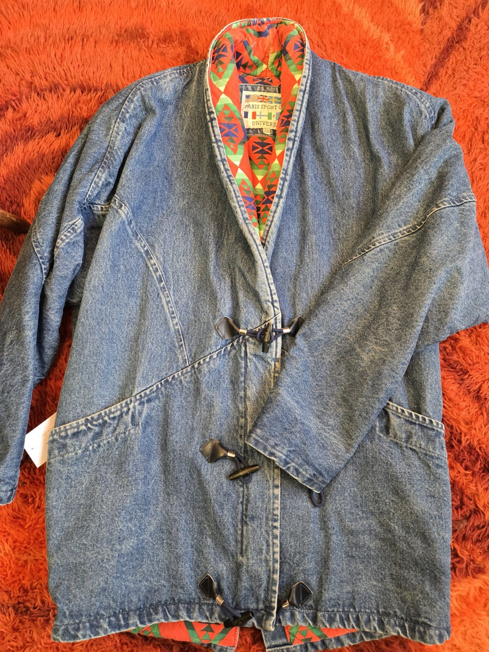 Paris Sport Club Quilted Denim Jacket|10545