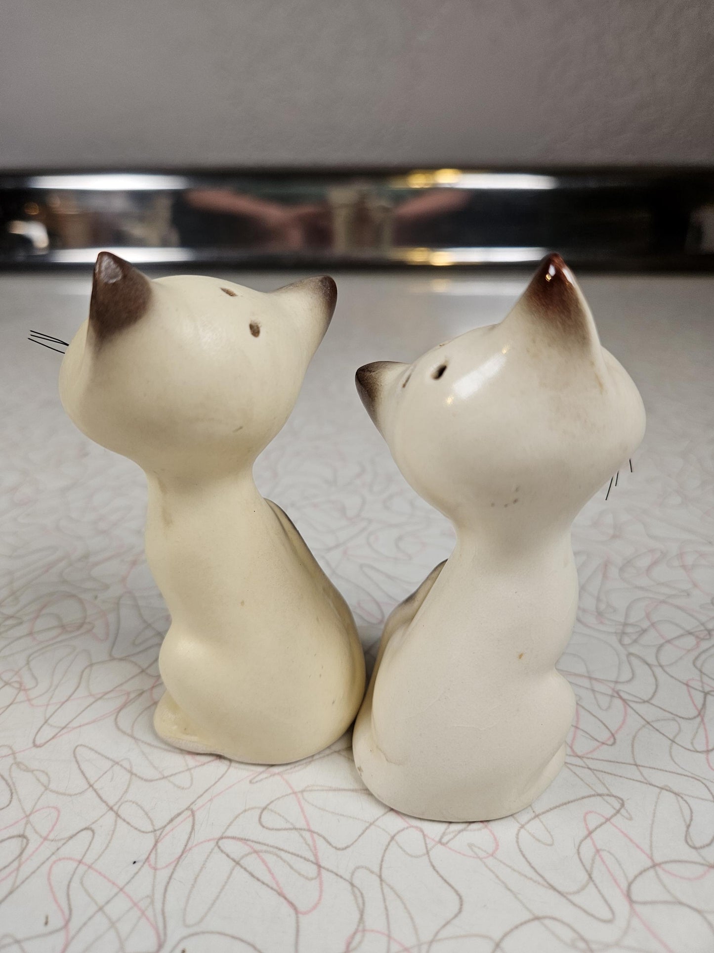 Atomic Siamese Cat Salt and Pepper Shakers