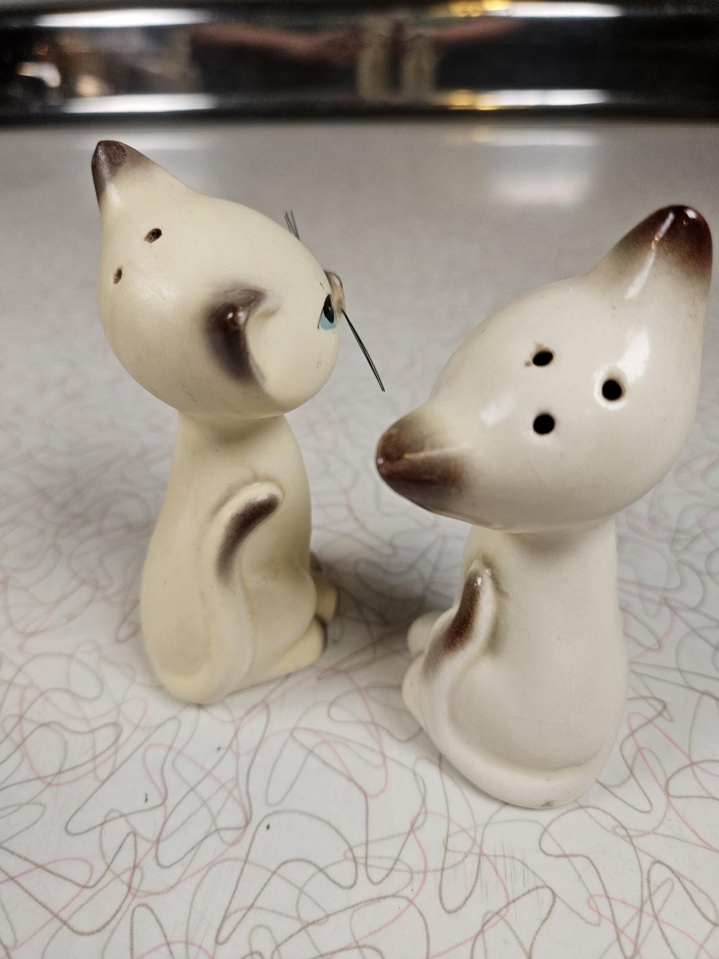 Atomic Siamese Cat Salt and Pepper Shakers