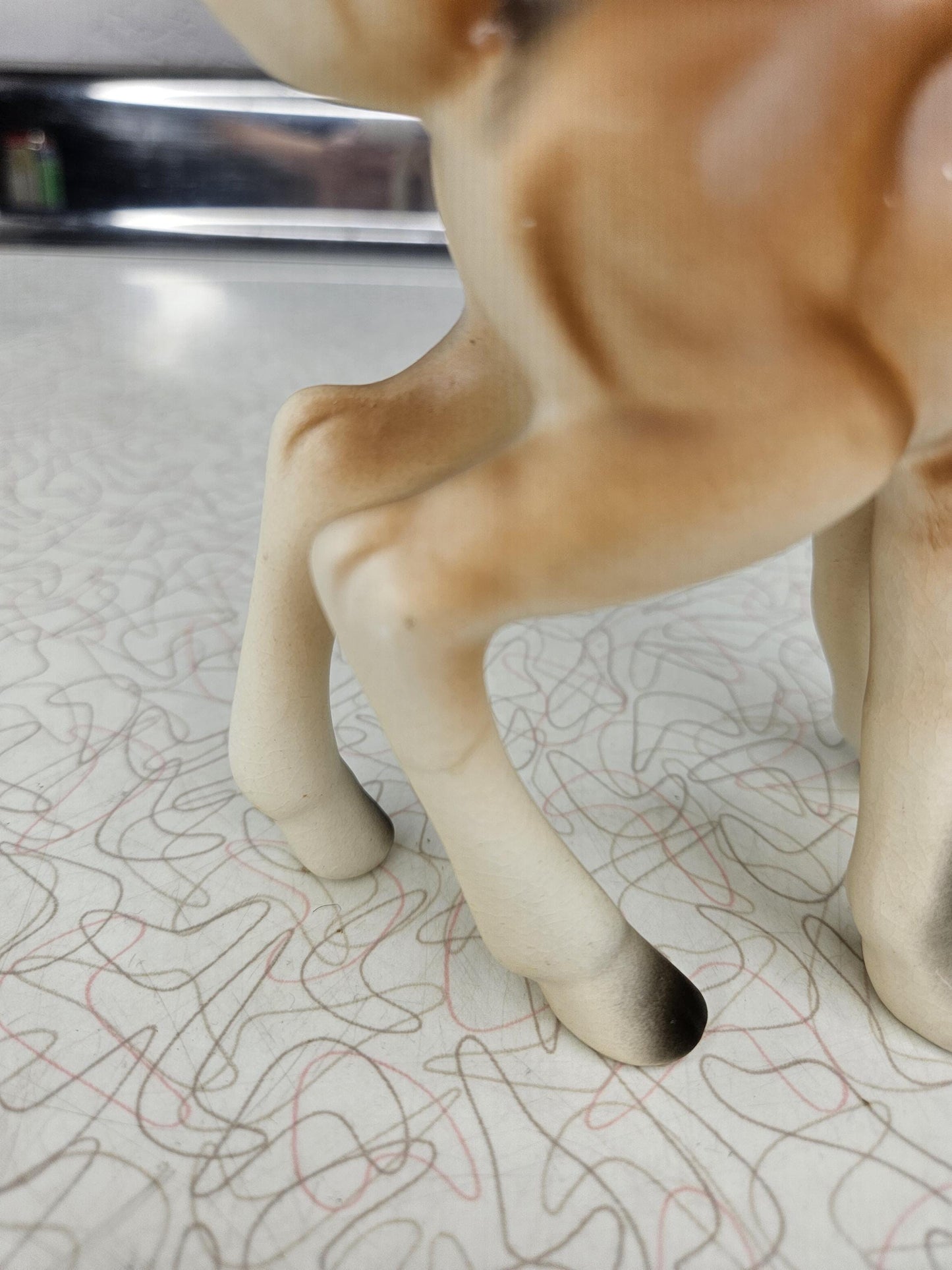 Anthropomorphic Ceramic Deer, Vintage, Kitschy, 1960s *repaired*