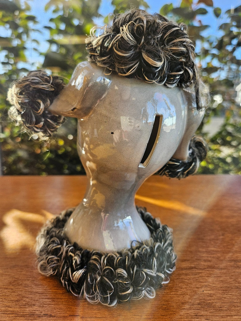 Ceramic Poodle Anthropomorphic Coin Bank|10275
