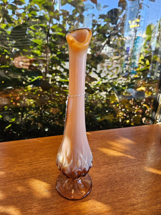 1970s Fenton Lily of the Valley Bud Vase|10222