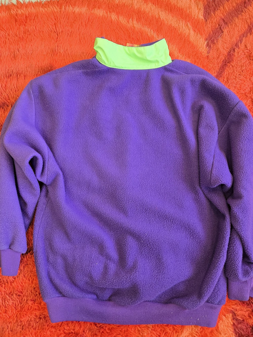 Purple (Neon Pink & Green) Fleece Pullover|10536