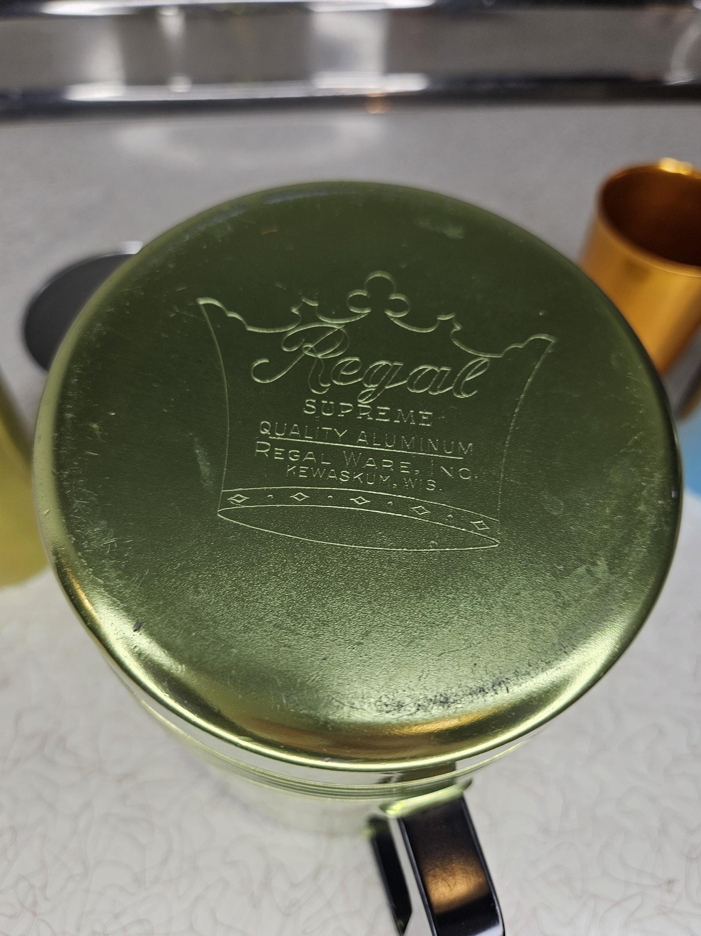 Vintage 1950's Regal Ware Aluminum Pitcher and Glasses