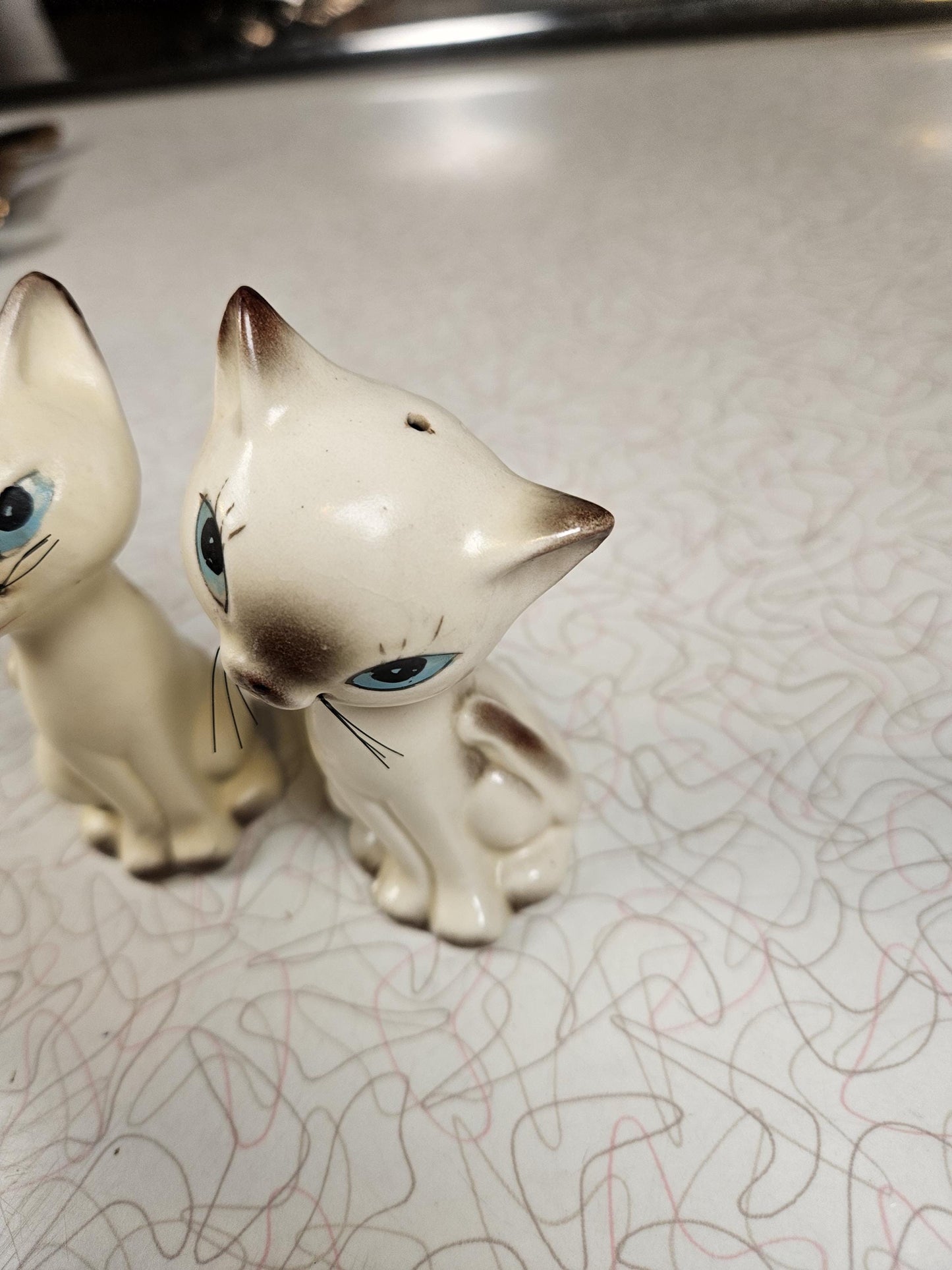 Atomic Siamese Cat Salt and Pepper Shakers