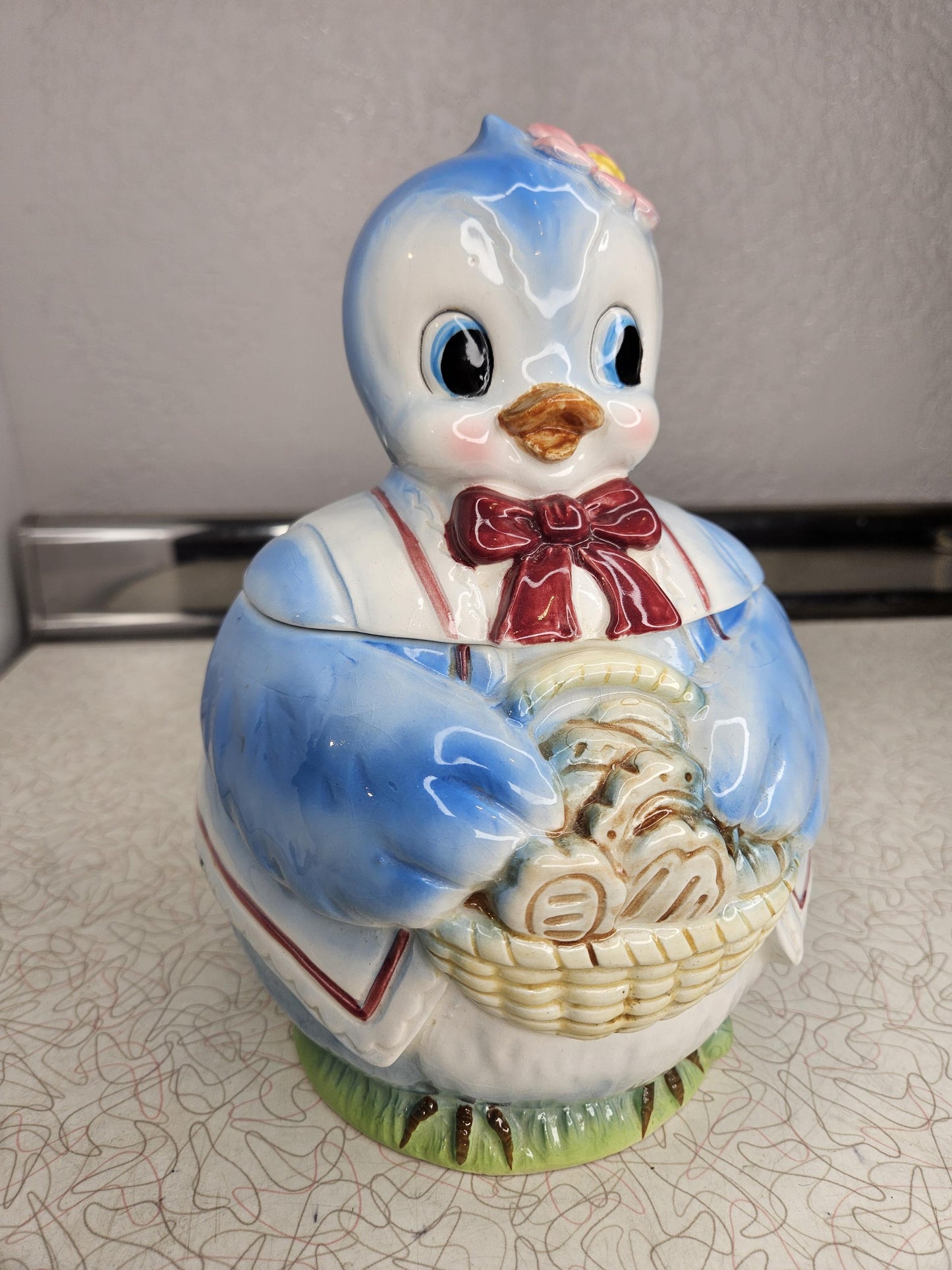 RARE Vintage Bluebird Lefton Anthropomorphic ESD, 1950’s, Cookie Jar, Enesco, NC Cameron & Sons, Made in Japan