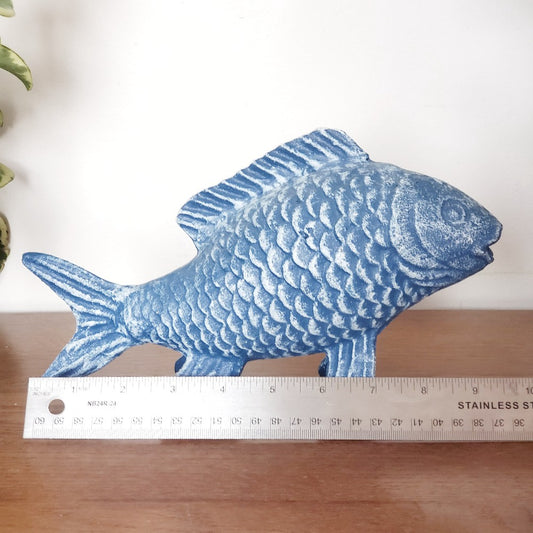 Pair of cast iron koi fish|13732