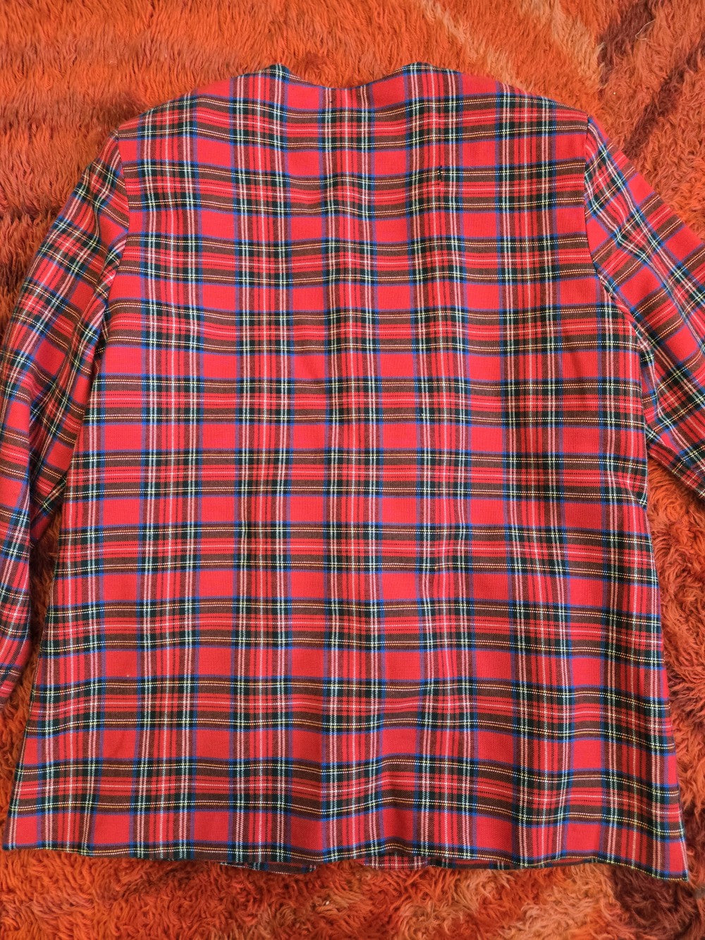 Red Plaid IMAGE Blazer|10532