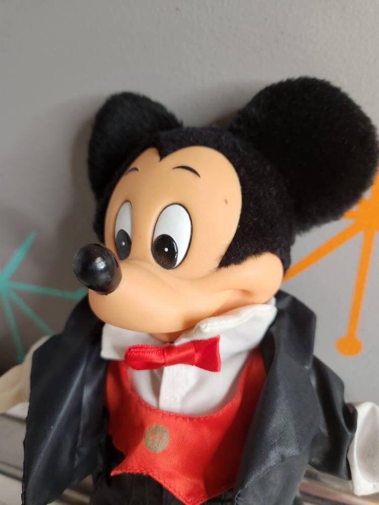 Vintage Disney Mickey Mouse Applause Doll Toy 11" , Tuxedo, Vintage Toy, Collectible, Disney