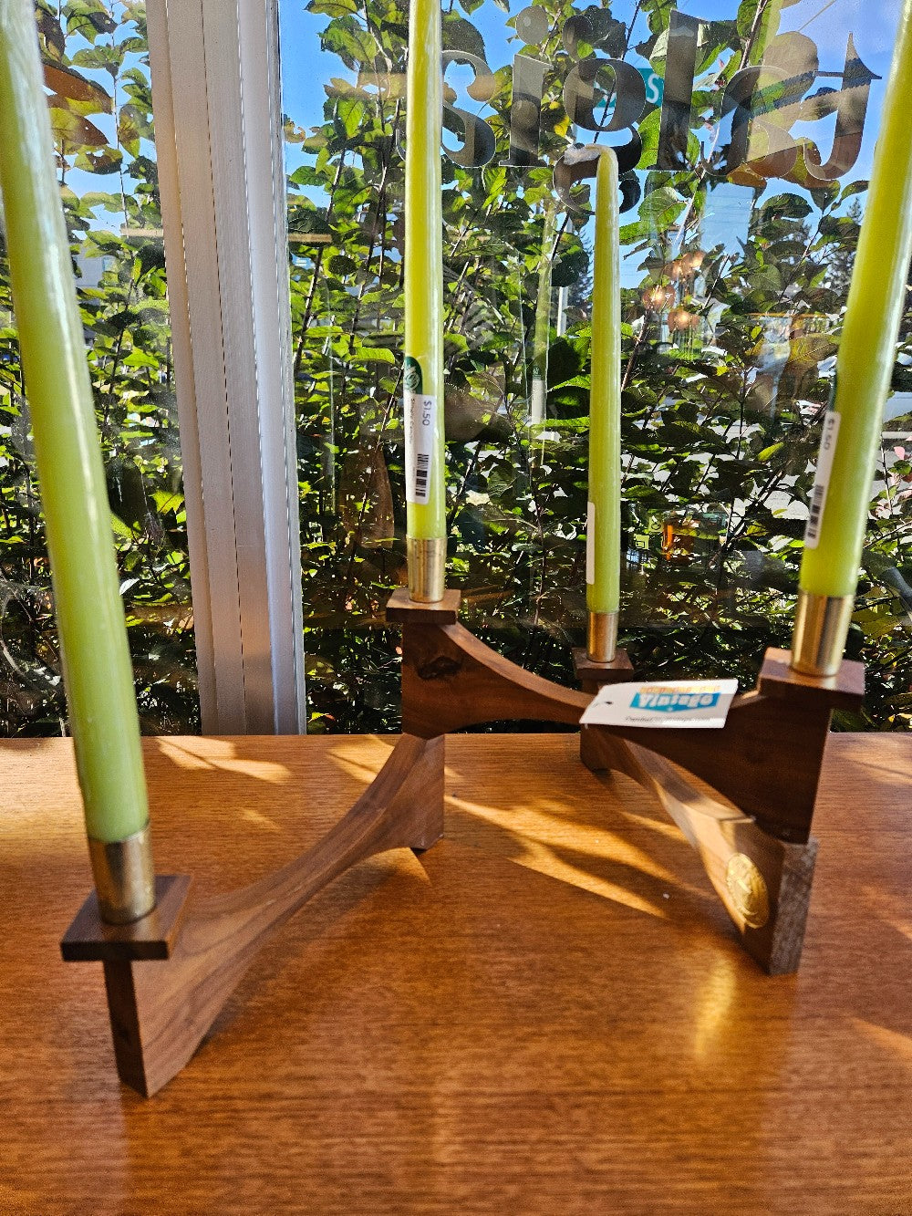 Kustom Kraft Teak Candle Holder|10308