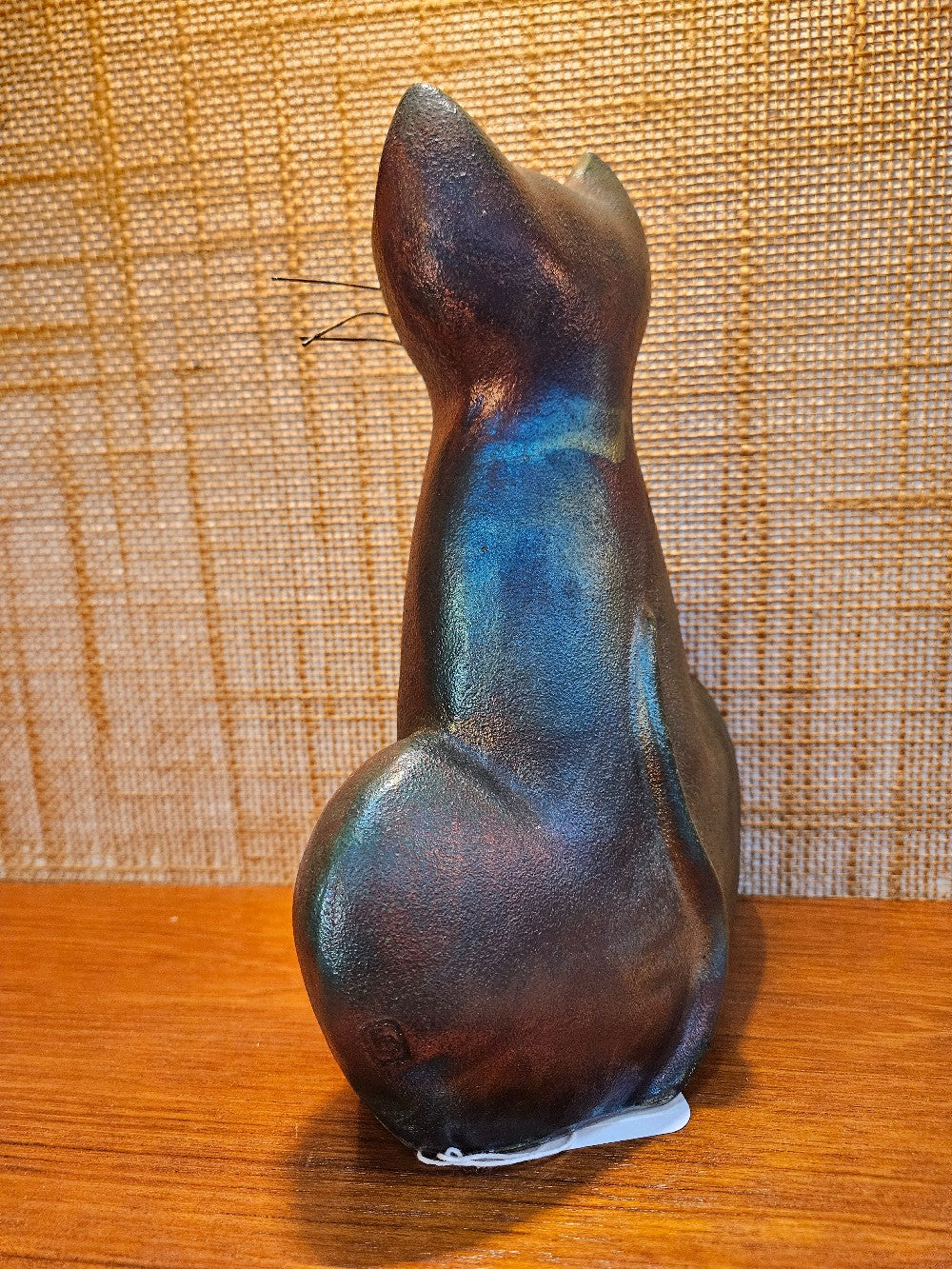 Signed Raku Pottery Cat|12478