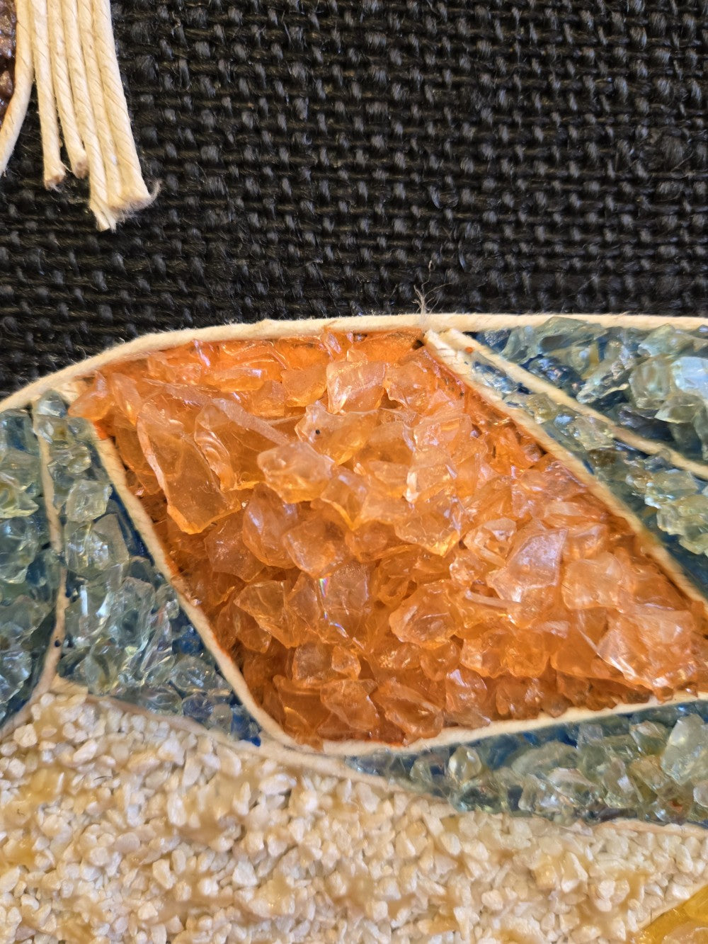 Man Playing Lute Pebble Art Wall Hanging|10557
