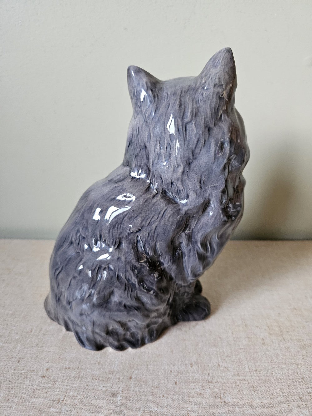 Large Long Haired Russian Blue Beswick Cat|12709