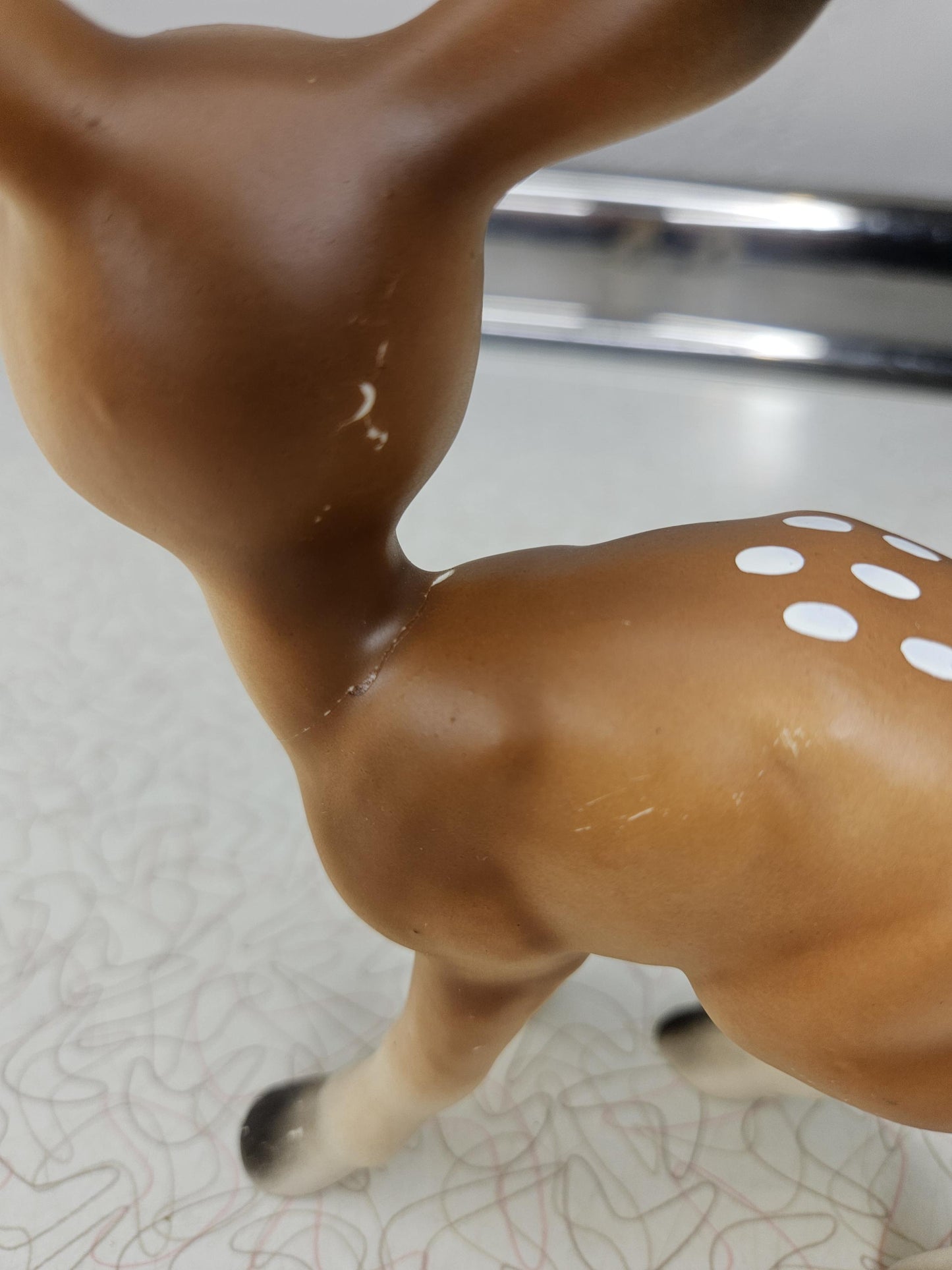 Anthropomorphic Ceramic Deer, Vintage, Kitschy, 1960s *repaired*