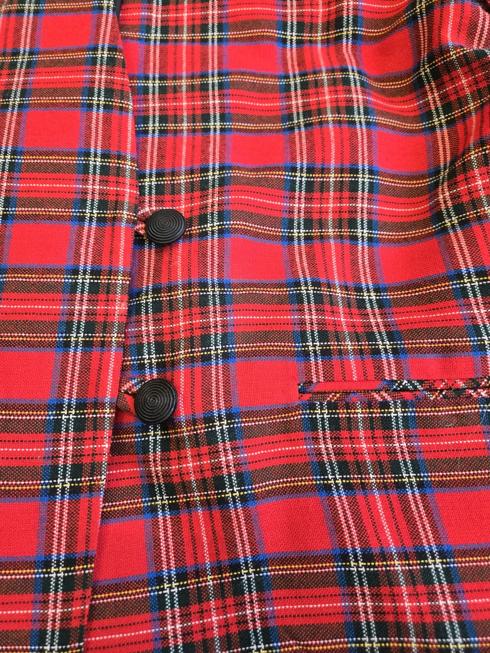 Red Plaid IMAGE Blazer|10531