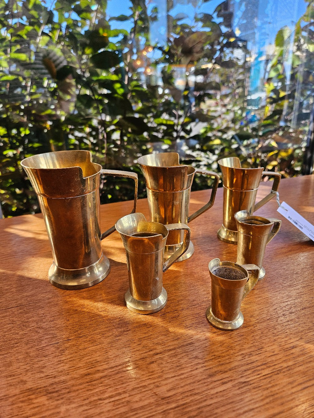 Complete Set of BRASS Measuring Cups|10303