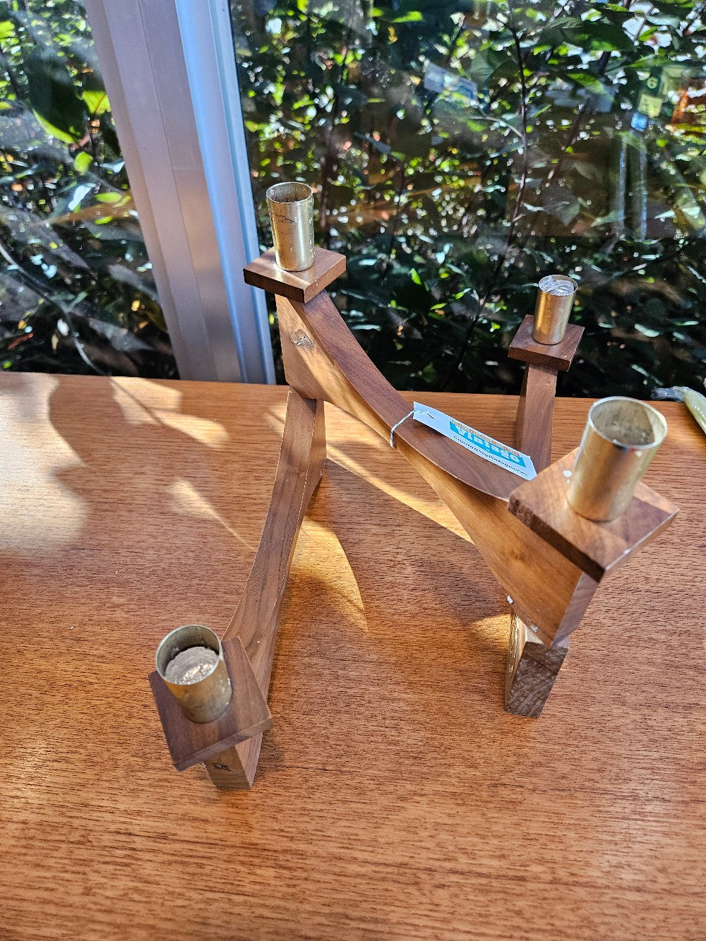 Kustom Kraft Teak Candle Holder|10310