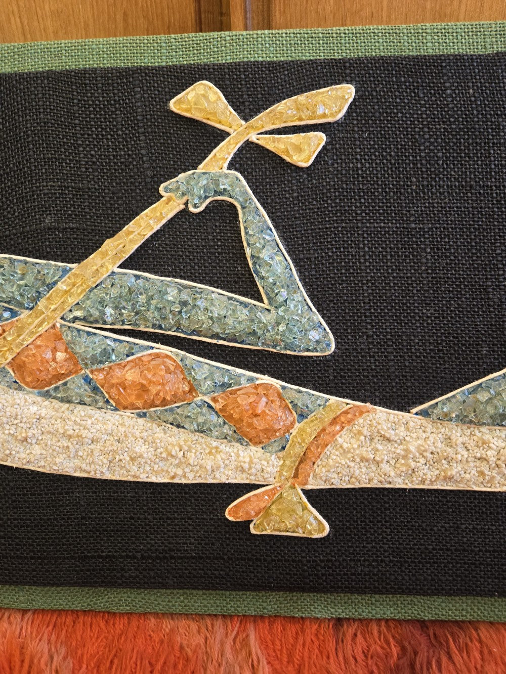 Man Playing Lute Pebble Art Wall Hanging|10560