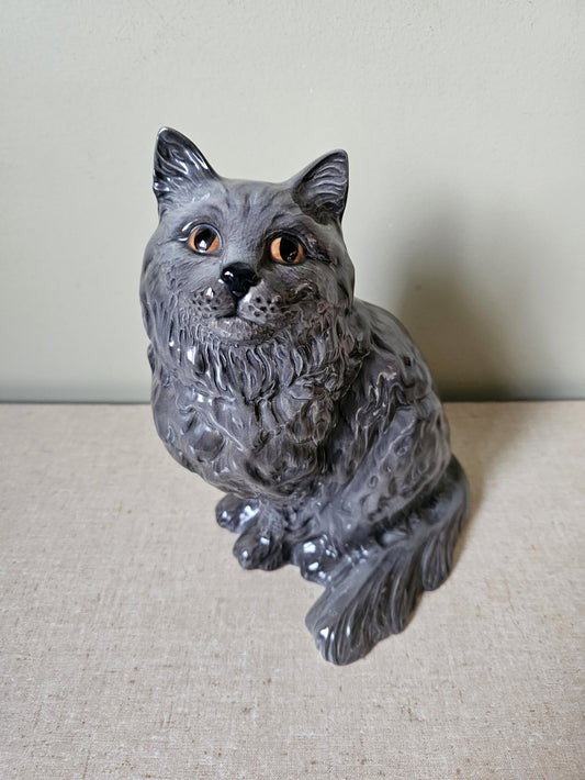 Large Long Haired Russian Blue Beswick Cat|12704