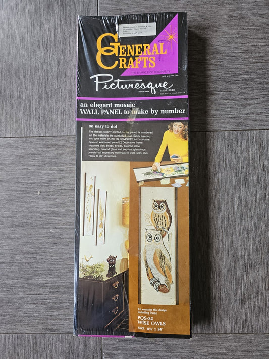 Owl Gravel Art Kit, Vintage New in Box|16486