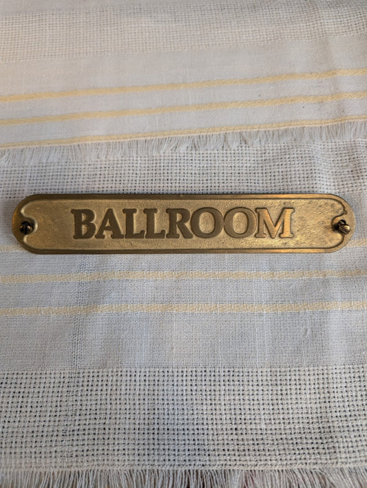Solid Brass Ballroom Sign|9830