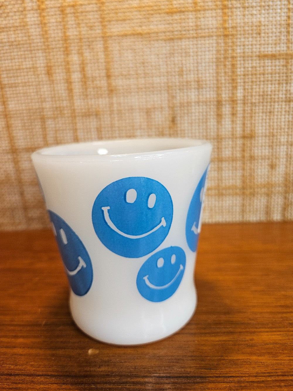 Fire-King Blue Smiley Face Mug|12773