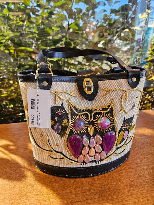 Vintage Enid Collins of Texas 1967 Owl Tote|10229