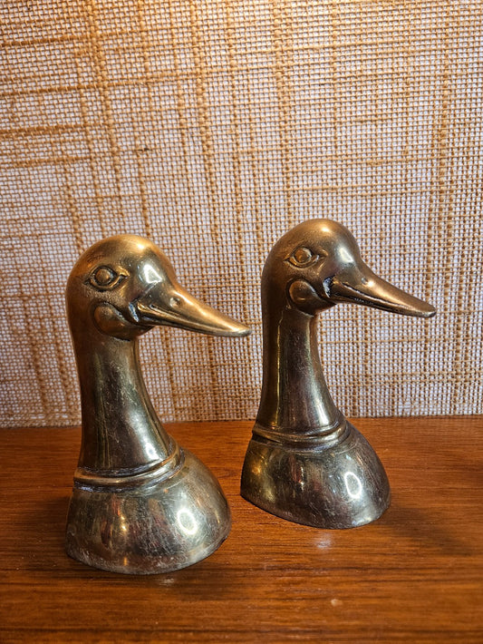 brass duck book ends|12815