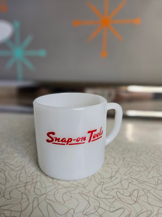 RARE Snap-On Federal Mug, Vintage, Glass,  Milk Glass Mug, Coffee Mug