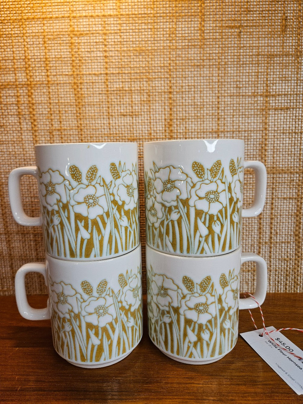 White Fleur Hornsea Mugs|12582