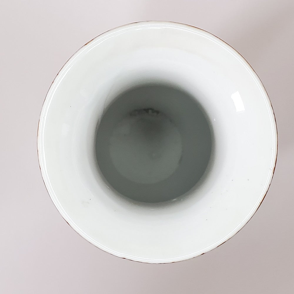 Borske Sklo cased white on blue glass vase|13700