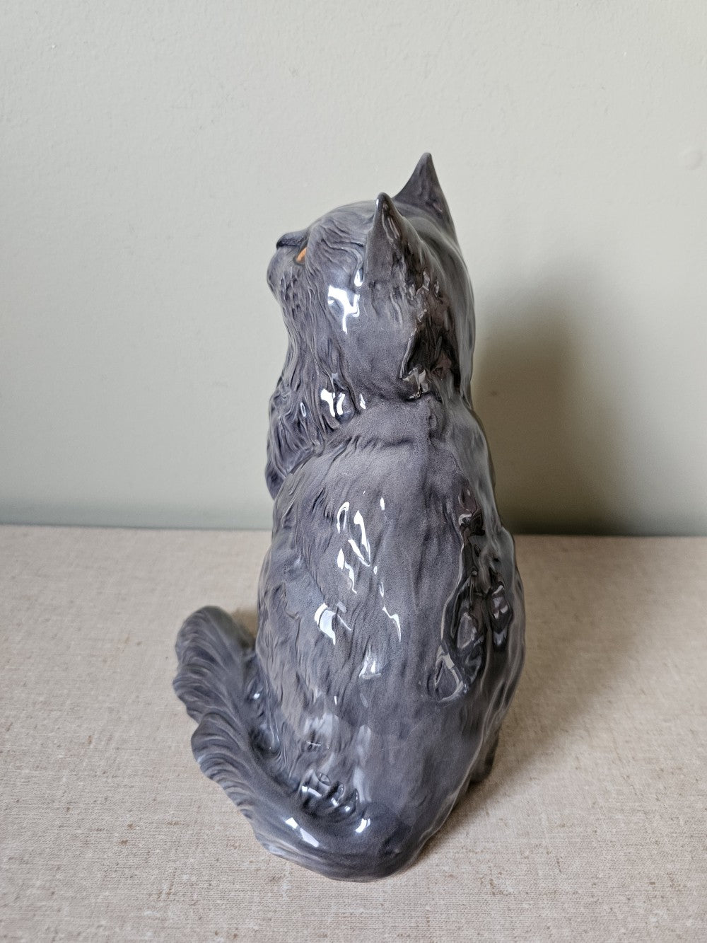 Large Long Haired Russian Blue Beswick Cat|12707