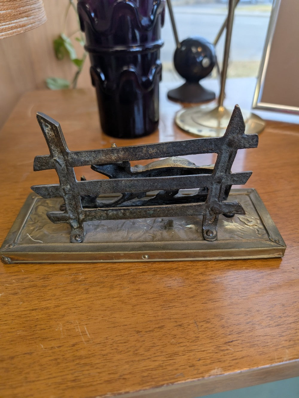 Brass Fox Letter Holder|11597