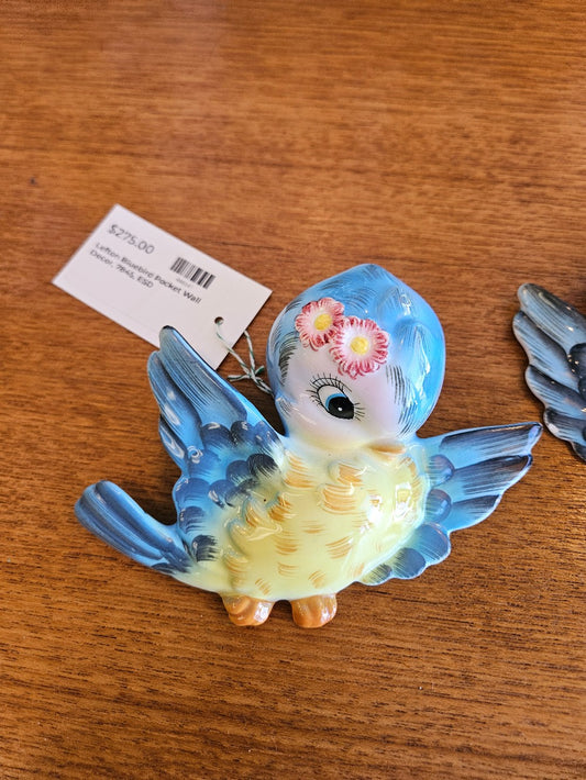 Lefton Bluebird Eyes Open Pocket Wall Decor, 7845, ESD|10182