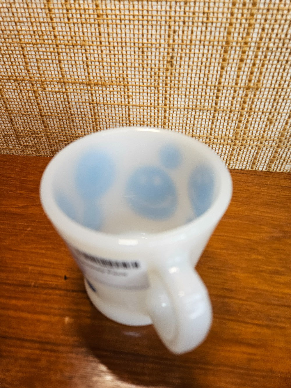 Fire-King Blue Smiley Face Mug|12776