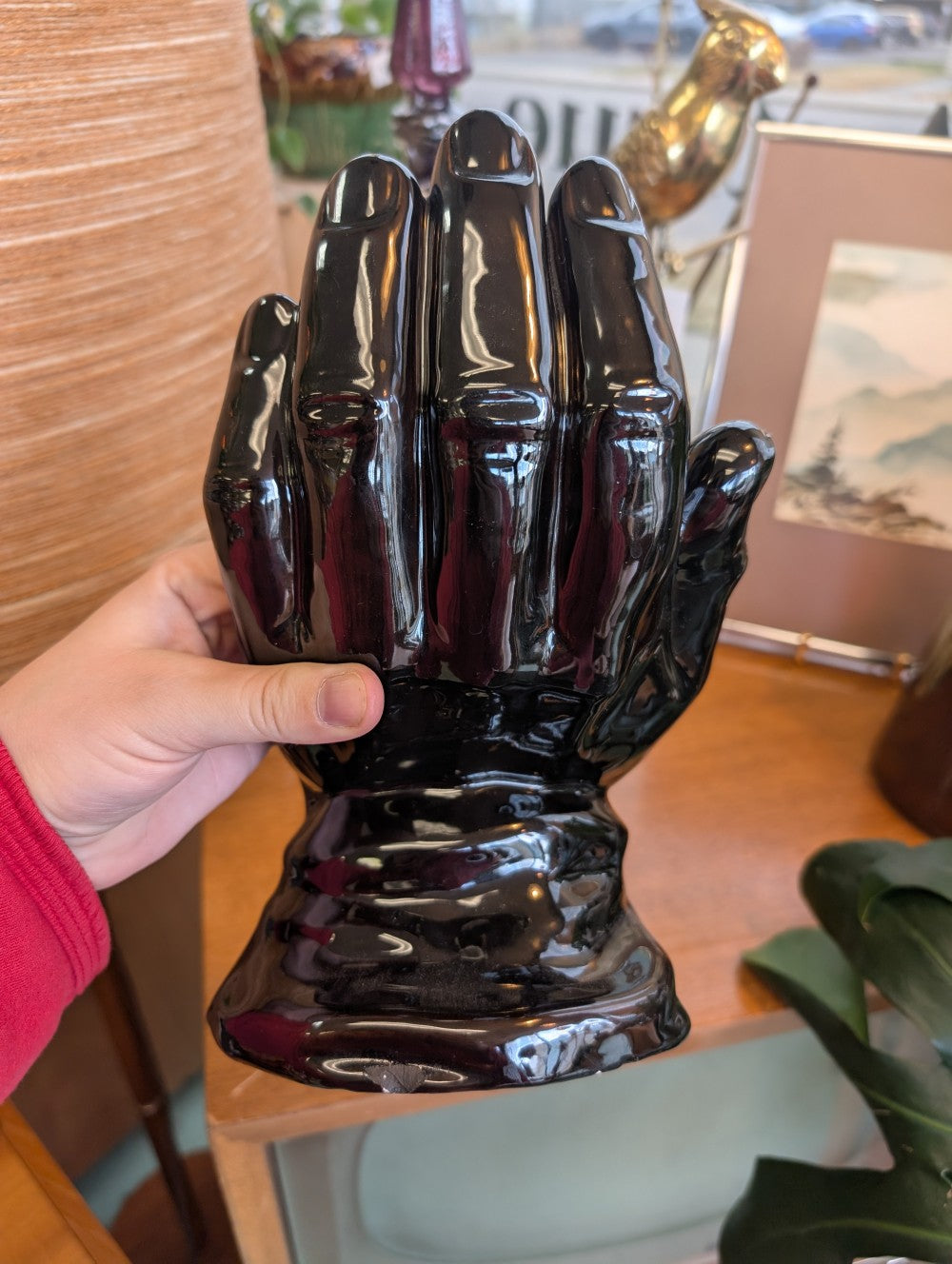 Large Black Pottery Hand|11613