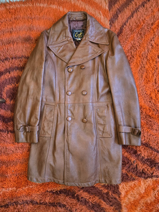 Craft Brown Leather Jacket with wool lining|10521