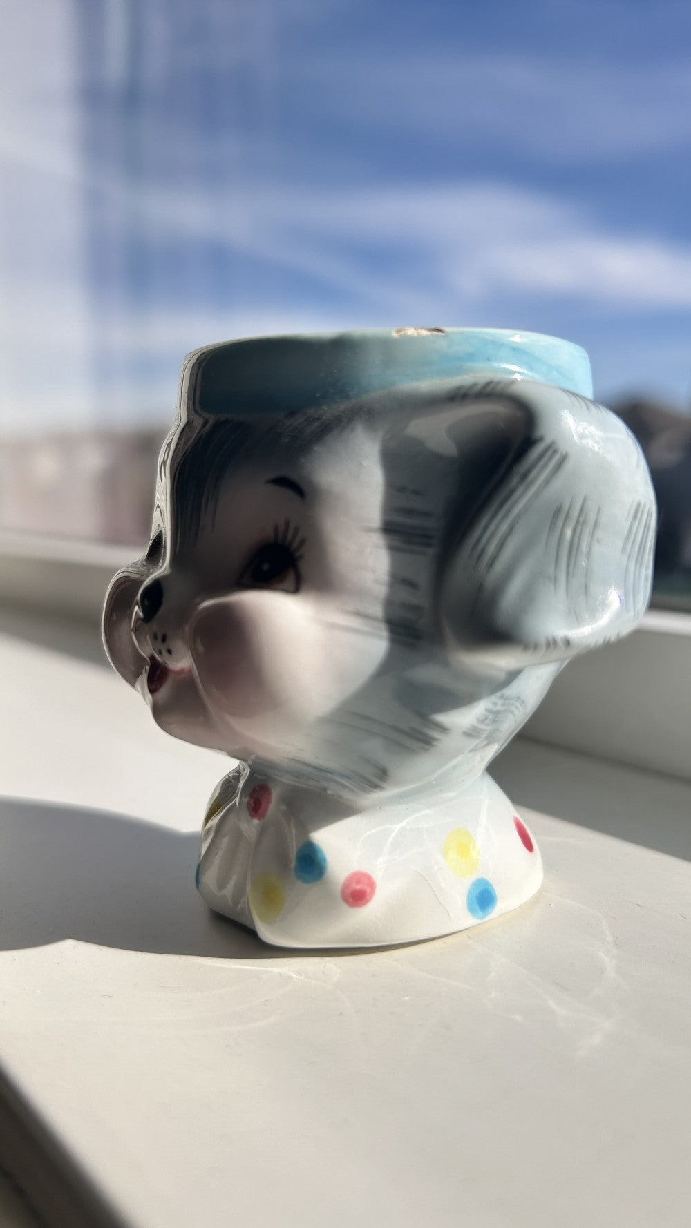 Rare Vintage Lefton Puppy Pal Egg Cup|10622