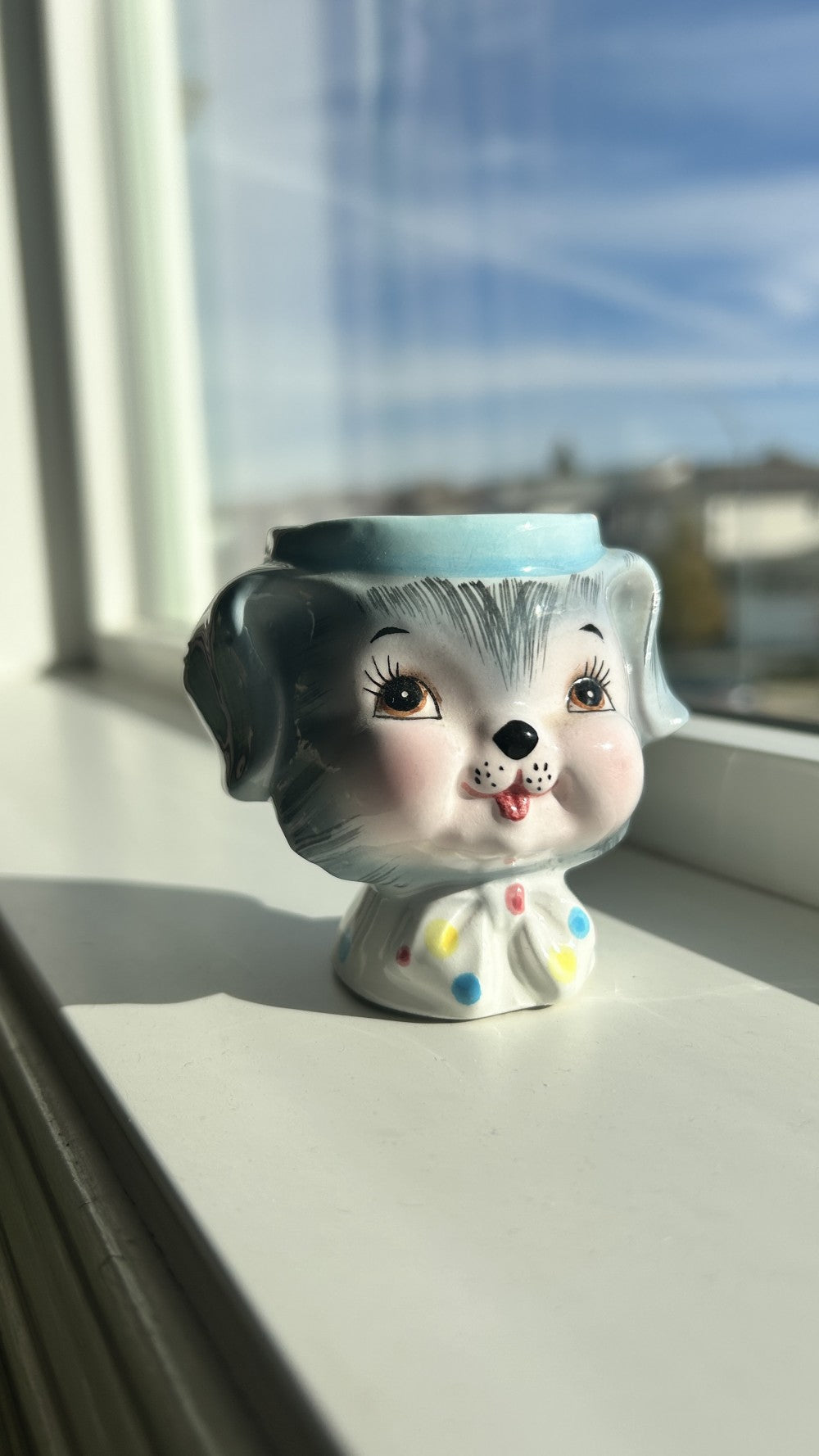 Rare Vintage Lefton Puppy Pal Egg Cup|10617
