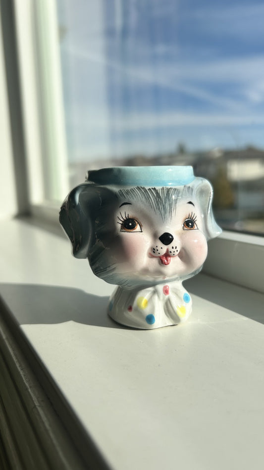 Rare Vintage Lefton Puppy Pal Egg Cup|10617