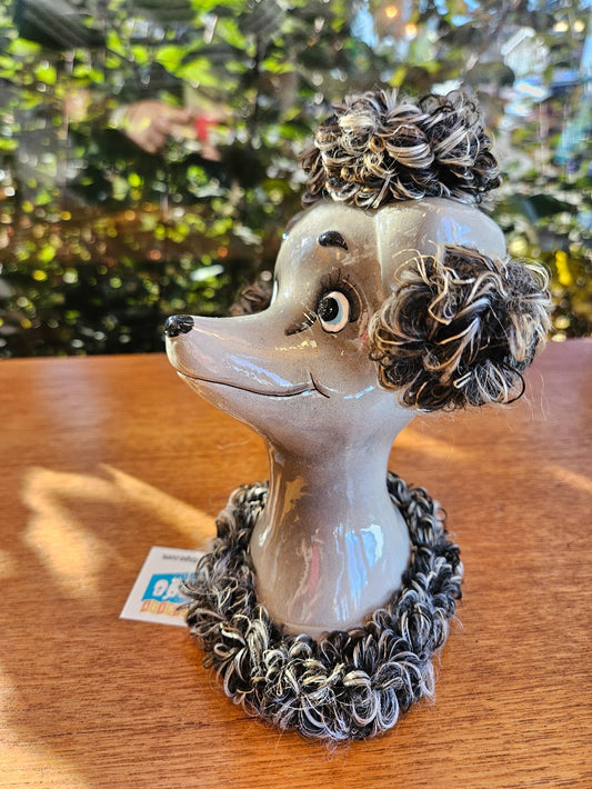 Ceramic Poodle Anthropomorphic Coin Bank|10272
