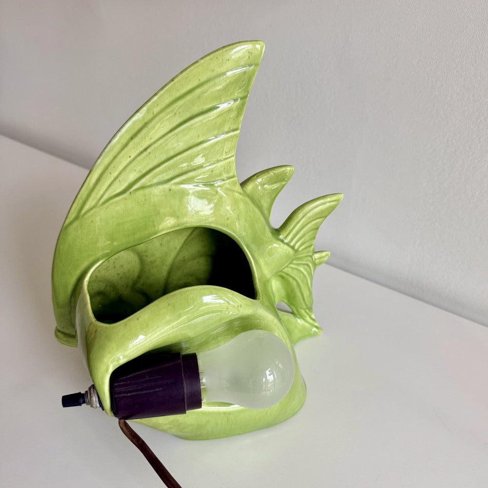 Ceramic Fish Planter Lamp by Gilner Pottery, 1950s|11109