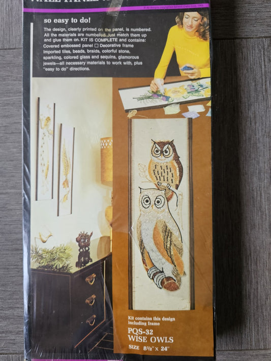 Owl Gravel Art Kit, Vintage New in Box|16485