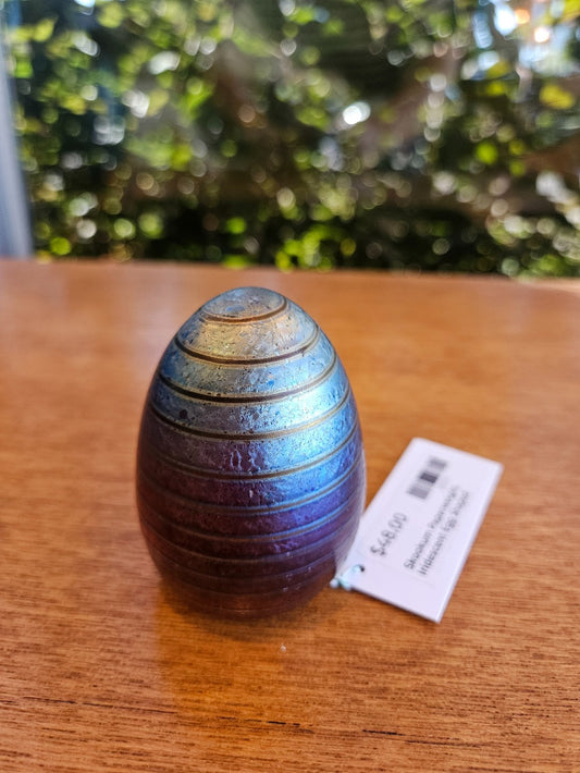 Skookum Paperweight, Iridescent Egg Shaped|10197